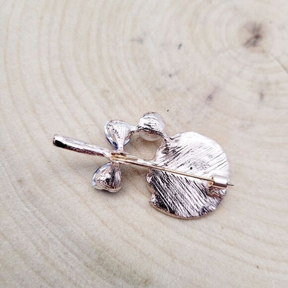 Brand New Blue & Silver Rhinestone Lollipop Brooch Pin - Picture 5 of 6